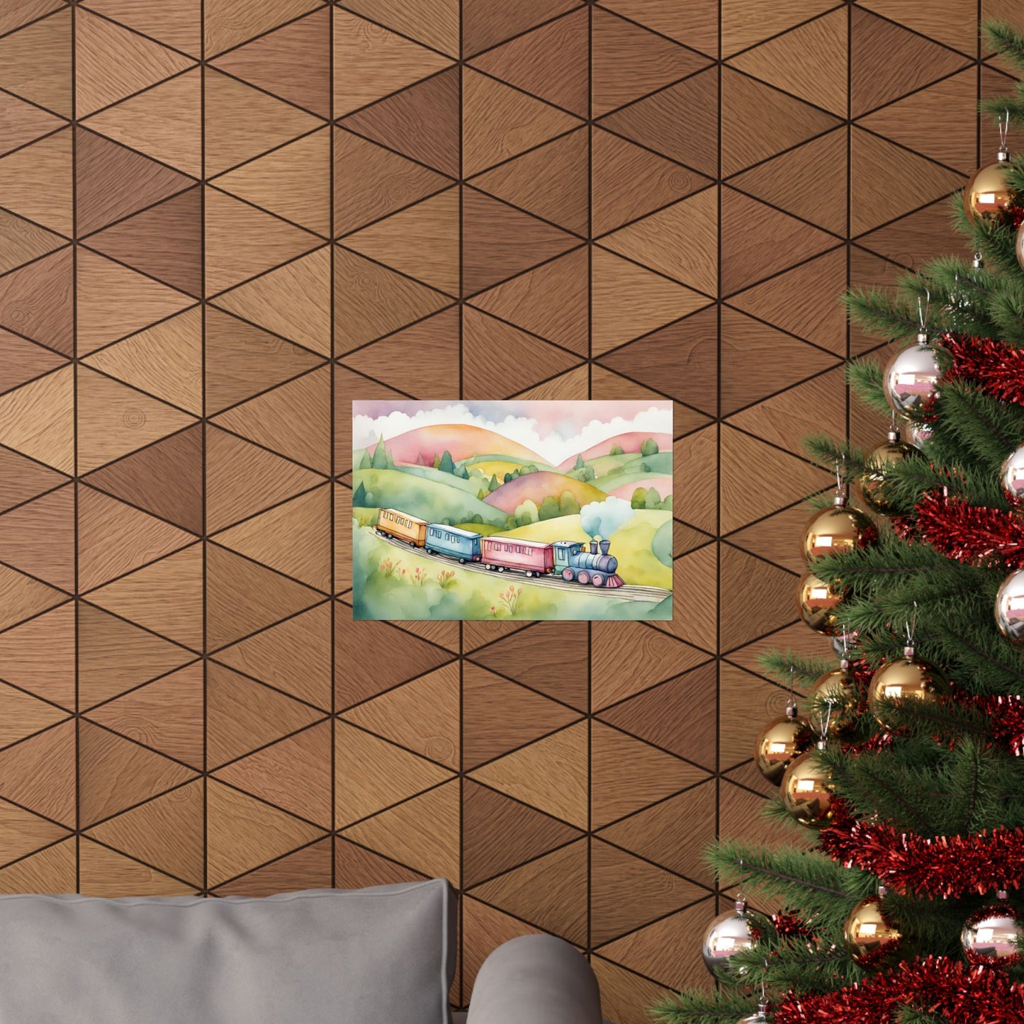 Nursery Choo Choo Train 1 Matte Horizontal Posters
