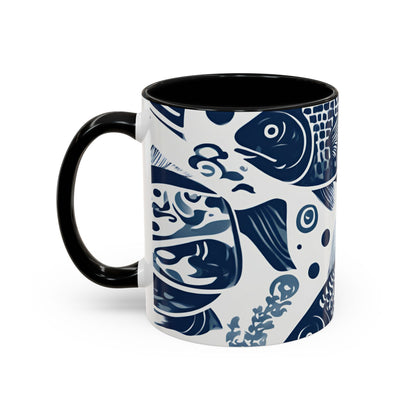 Fish 02 Accent Coffee Mug (11oz)