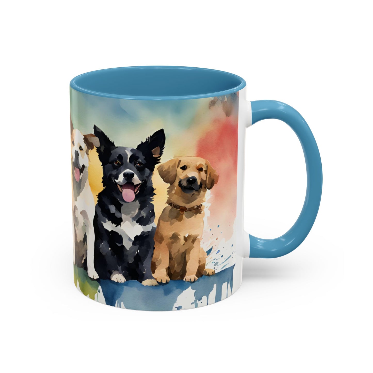 Multicoloured Doggies 2 Accent Mug 11oz
