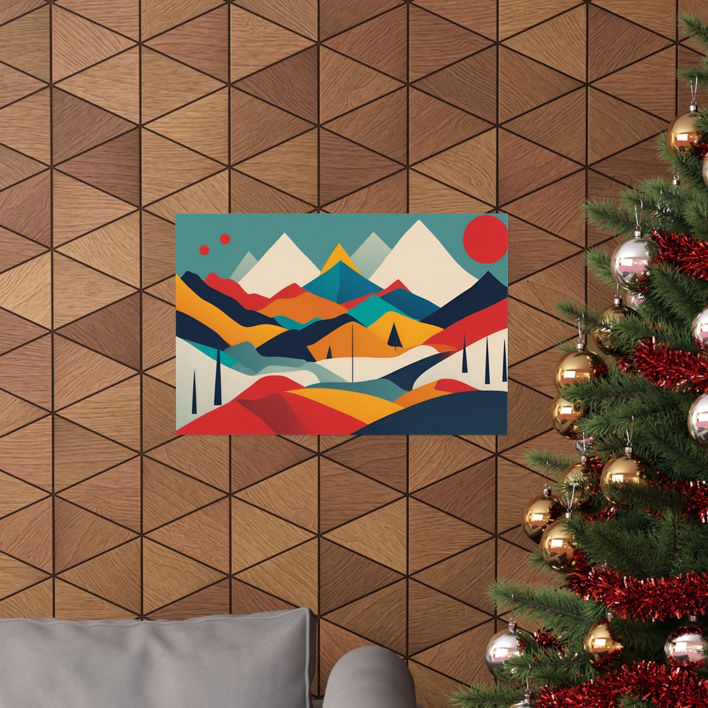 Retro Alpine 1 Matte Horizontal Posters