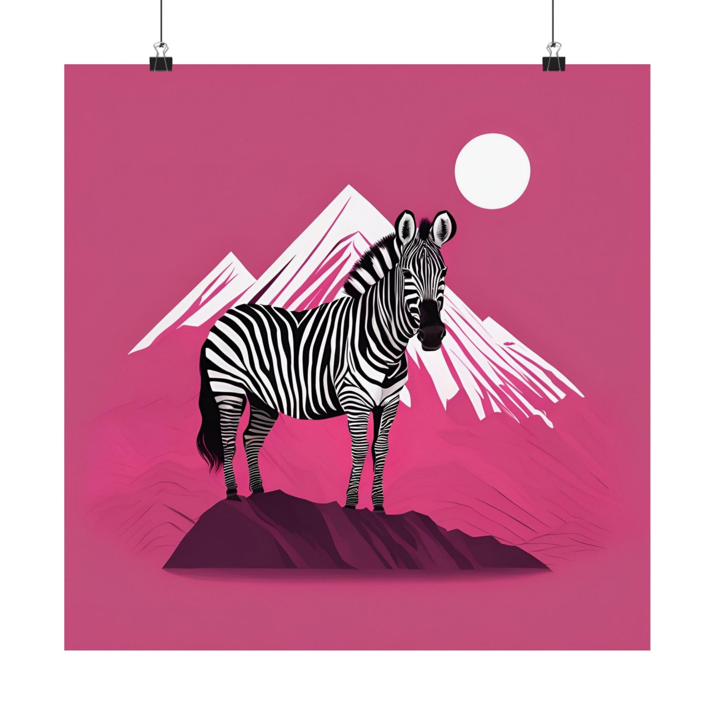 Lone Collection Zebra 19 Matte Square Posters