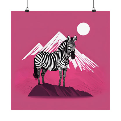 Lone Collection Zebra 19 Matte Square Posters
