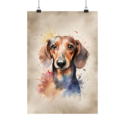 Dogs Dachshund 05 Matte Vertical Poster