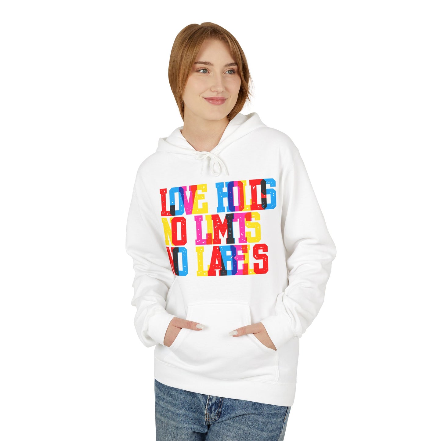 Love Holds No Limits No Labels Unisex Valentines Hoodie
