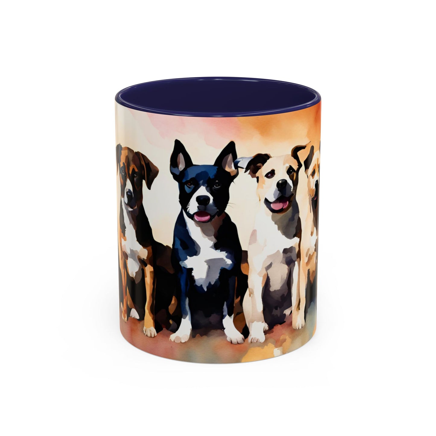 Multicoloured Doggies 4 Accent Mug 11oz