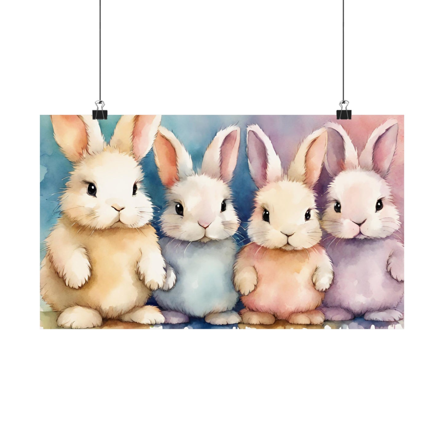 Nursery Bunnies 2 Matte Horizontal Posters