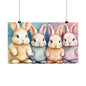 Nursery Bunnies 2 Matte Horizontal Posters