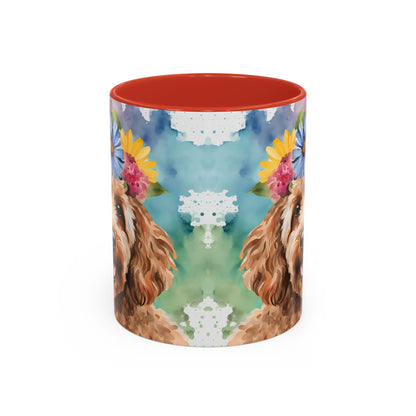 Cockapoo 03 Accent Coffee Mug - Dog Lover Gift