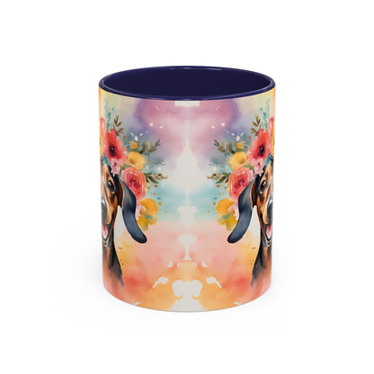 Dachshund 02 Accent Coffee Mug - Dog Lover Gift