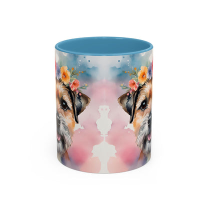 Border Terrier 03 Accent Coffee Mug - Dog Lover Gift