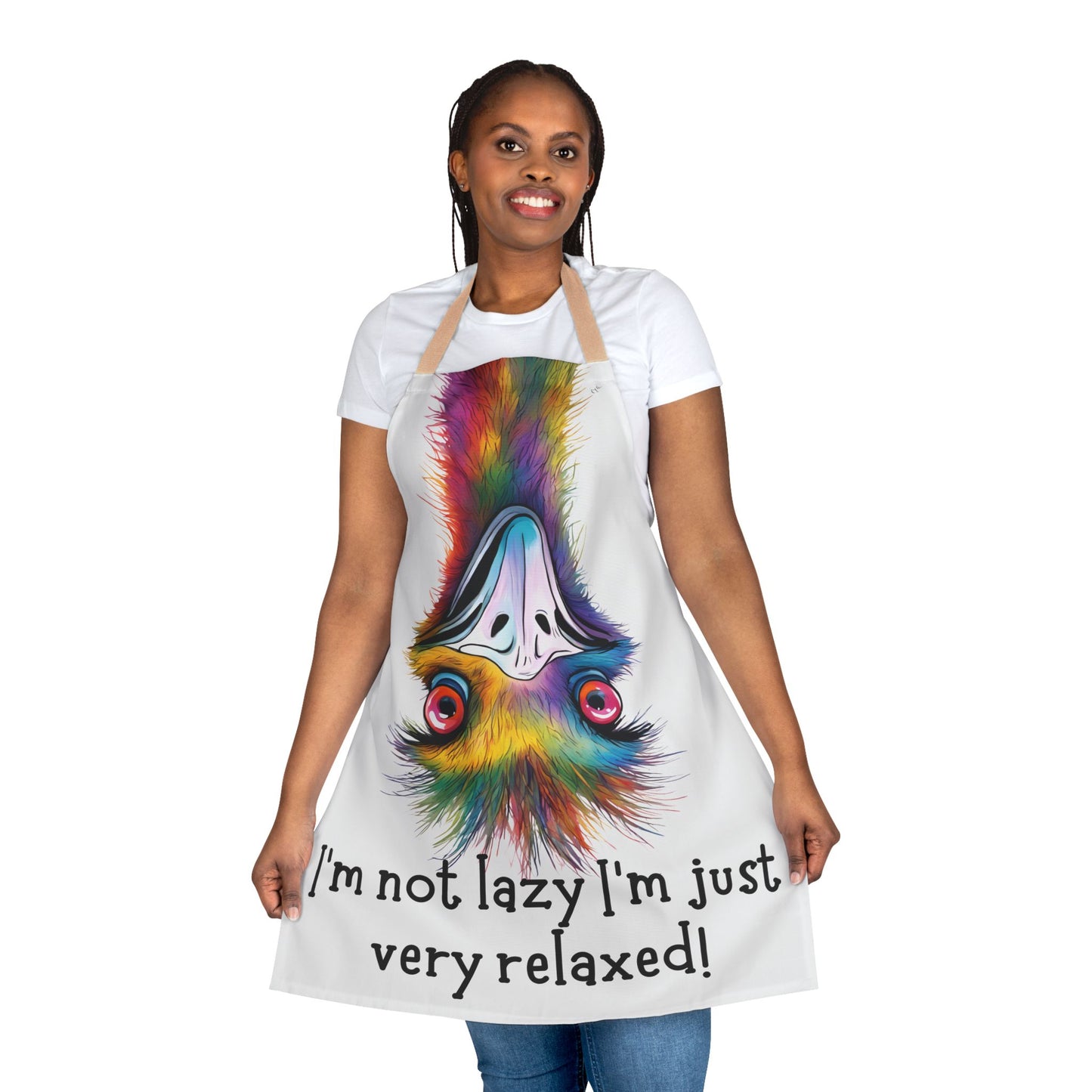 I’m not lazy……Adult Apron (AOP)