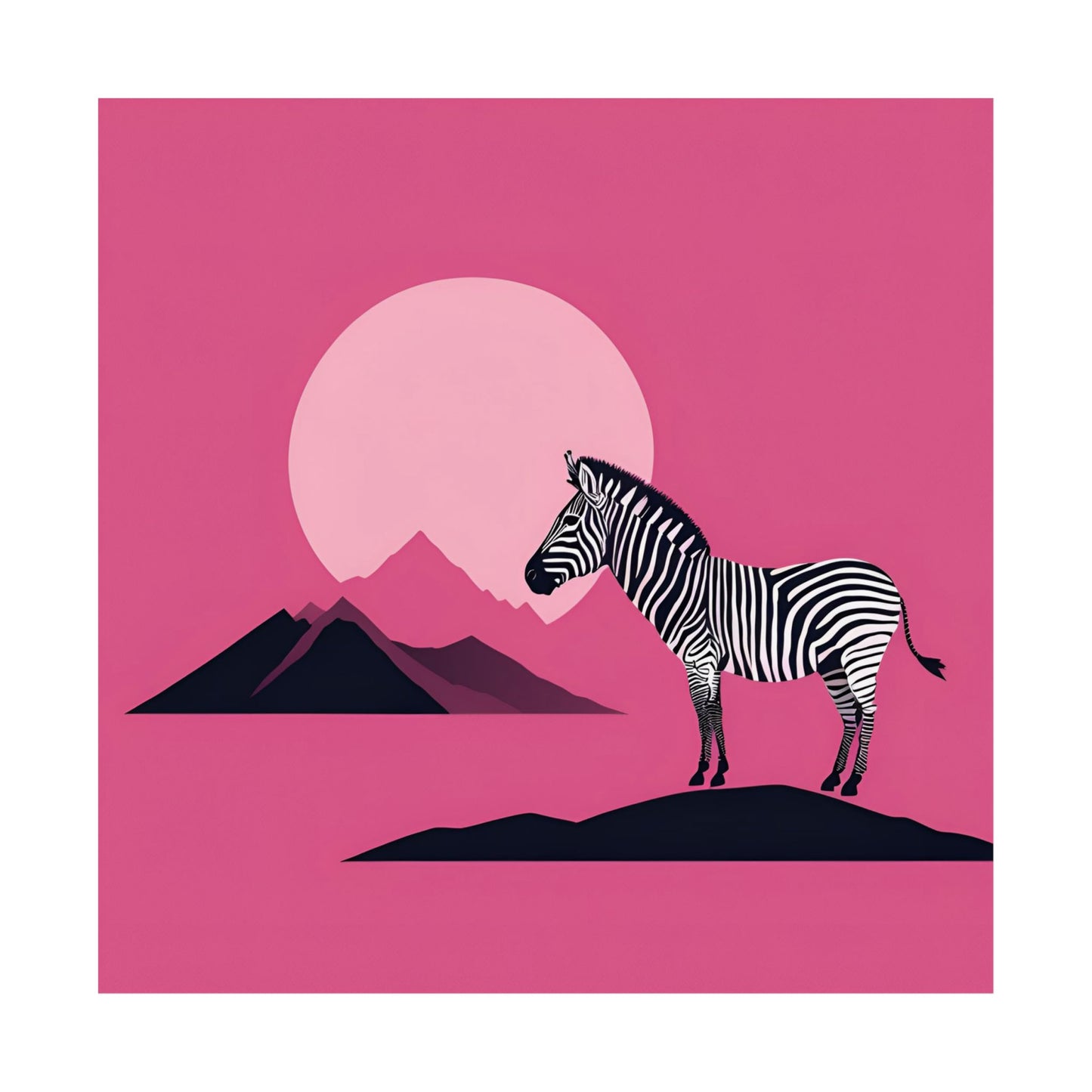 Lone Collection Zebra 7 Matte Square Posters