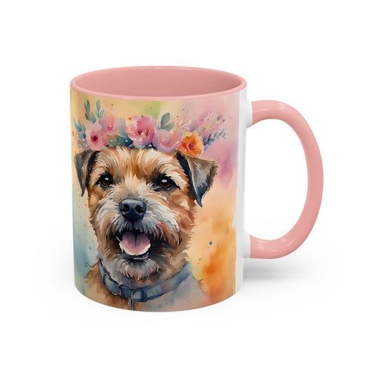 Border Terrier 01 Accent Coffee Mug - Dog Lover Gift