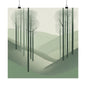 On The Hillside Green 20 Matte Square Posters