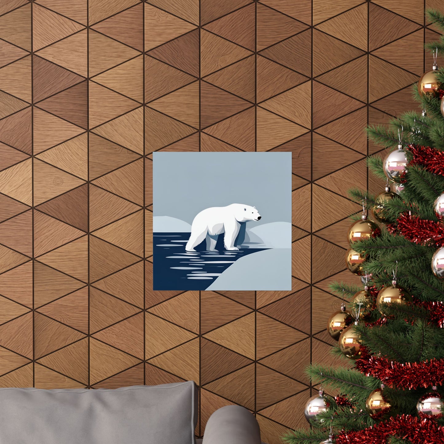 Lone Collection Polar Bear 7 Matte Square Posters