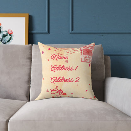 Personalized Valentines Letter Poly Pillow