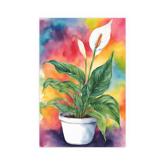 Multicolored Pot Plant 18 Indoor and Outdoor Silk Poster