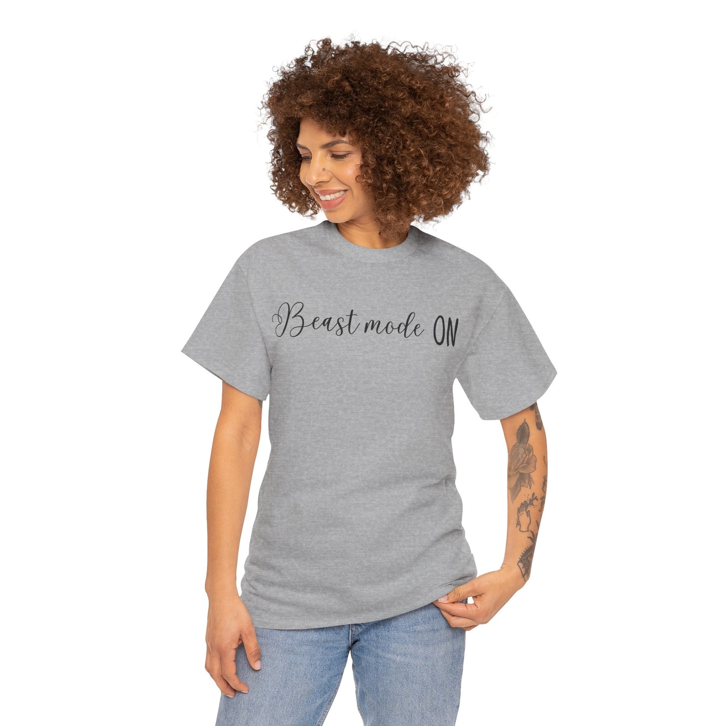 Beast Mode On Unisex Heavy Cotton Tee