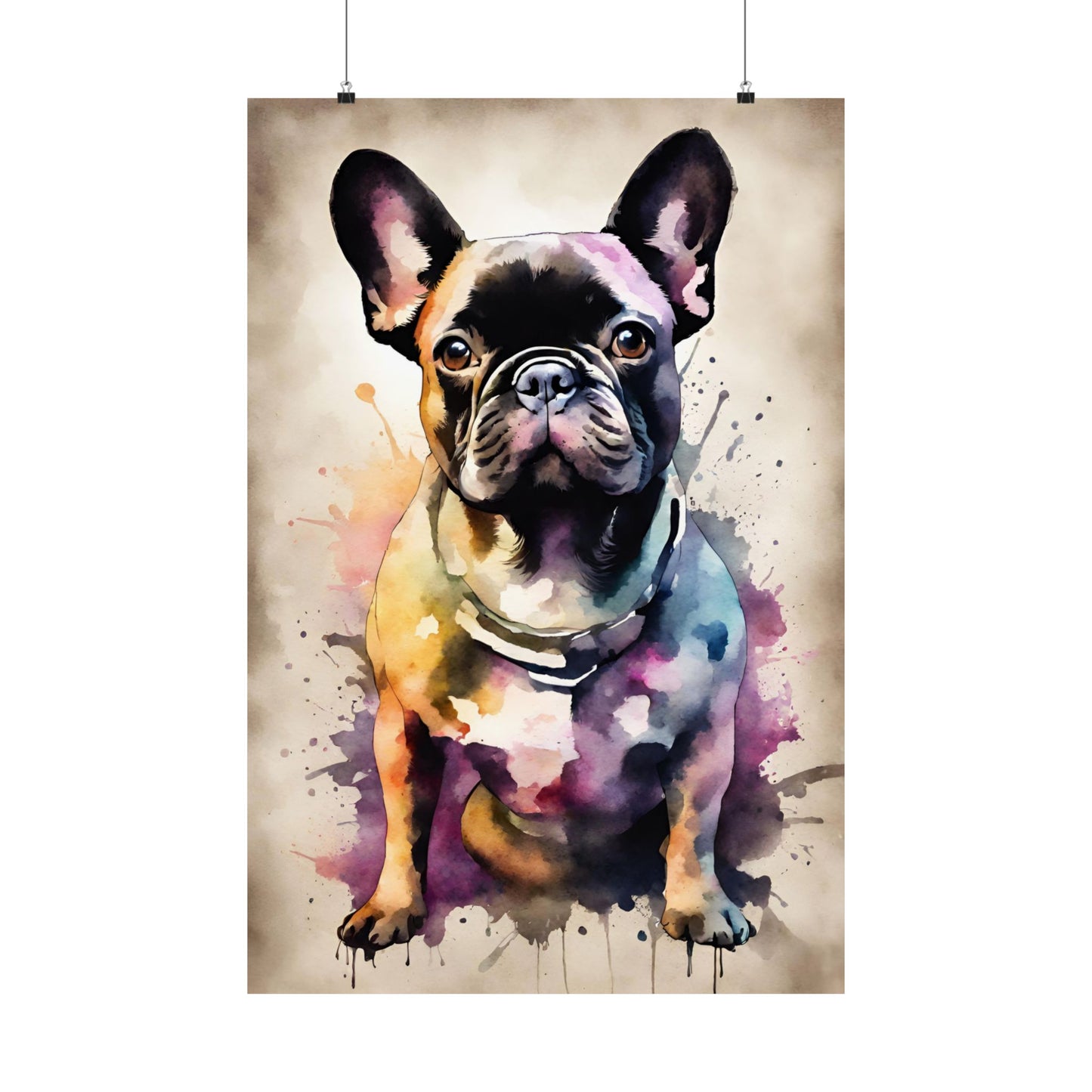 Dogs French Bulldog 01 Matte Vertical Poster