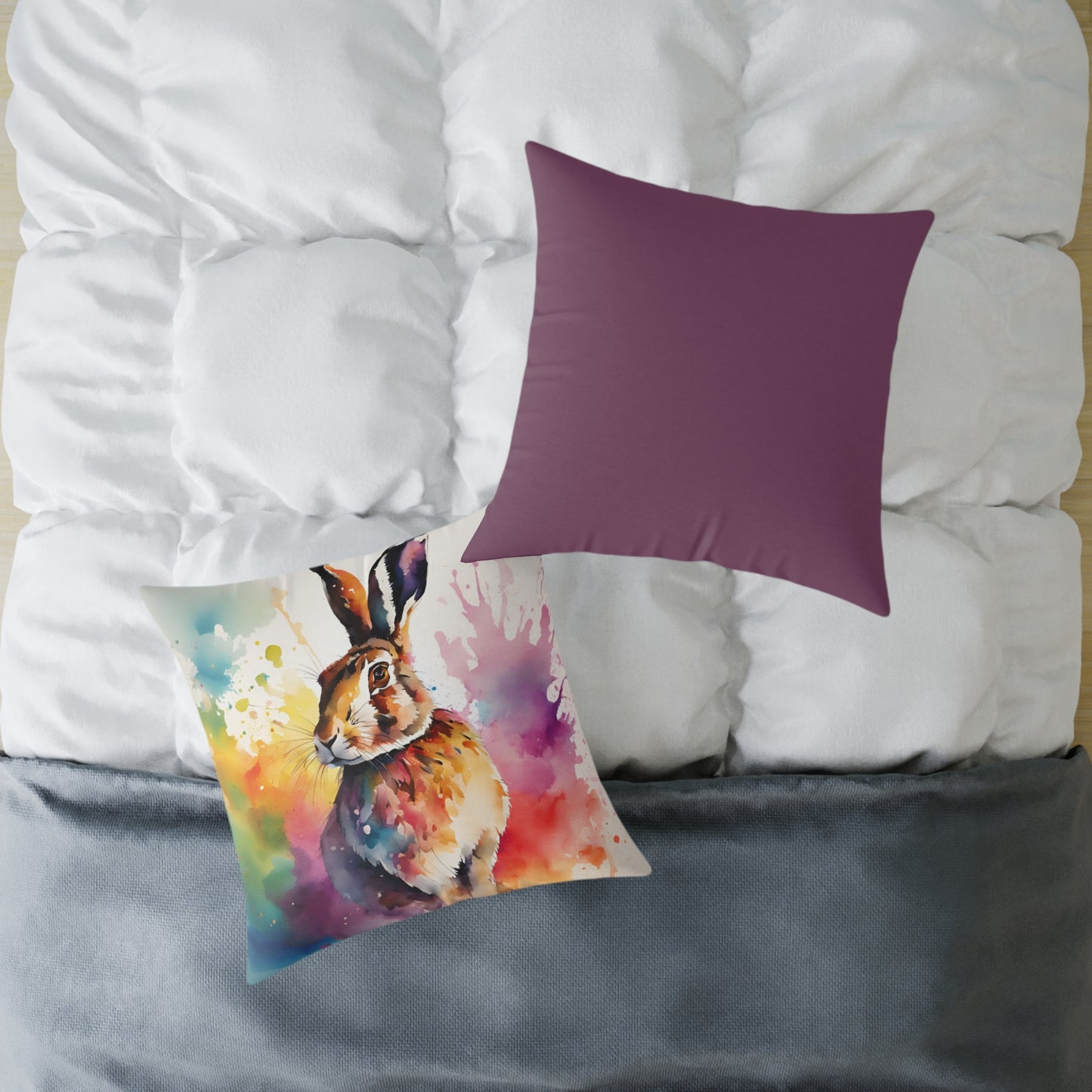 Hare 04 Poly Pillow - Natures Beauty Design