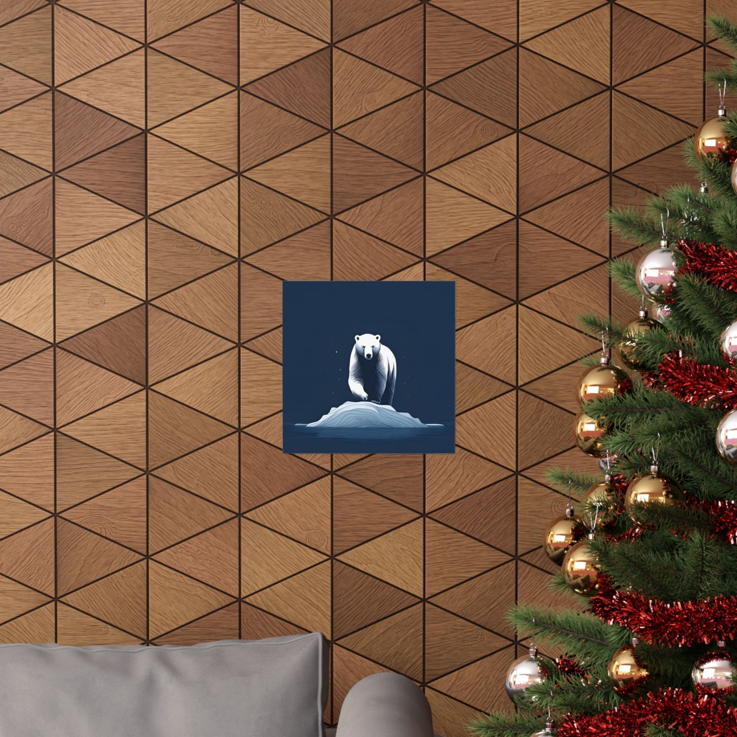 Lone Collection Polar Bear 2 Matte Square Posters