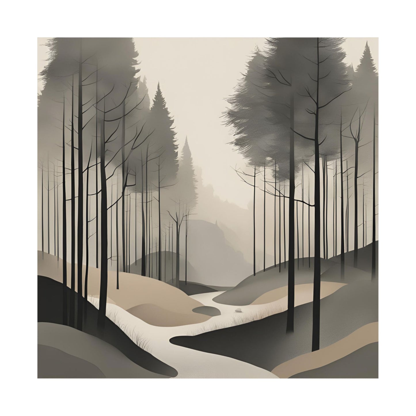Lonely Forest 6 Matte Square Posters