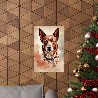 Dogs Australian Red Heeler 02 Matte Vertical Poster