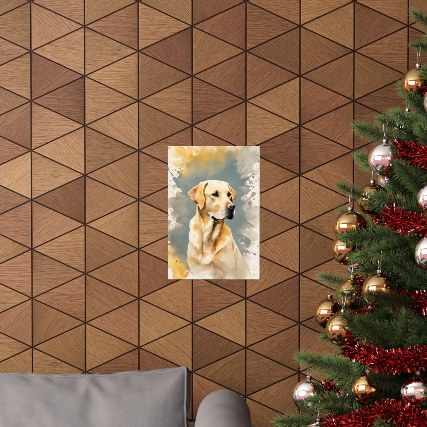 Dogs Golden Labrador 02 Matte Vertical Poster