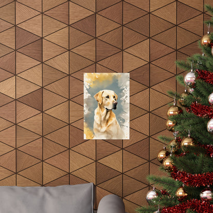 Dogs Golden Labrador 02 Matte Vertical Poster