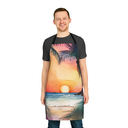Tropical Sunset 02 Apron 5-Color Straps