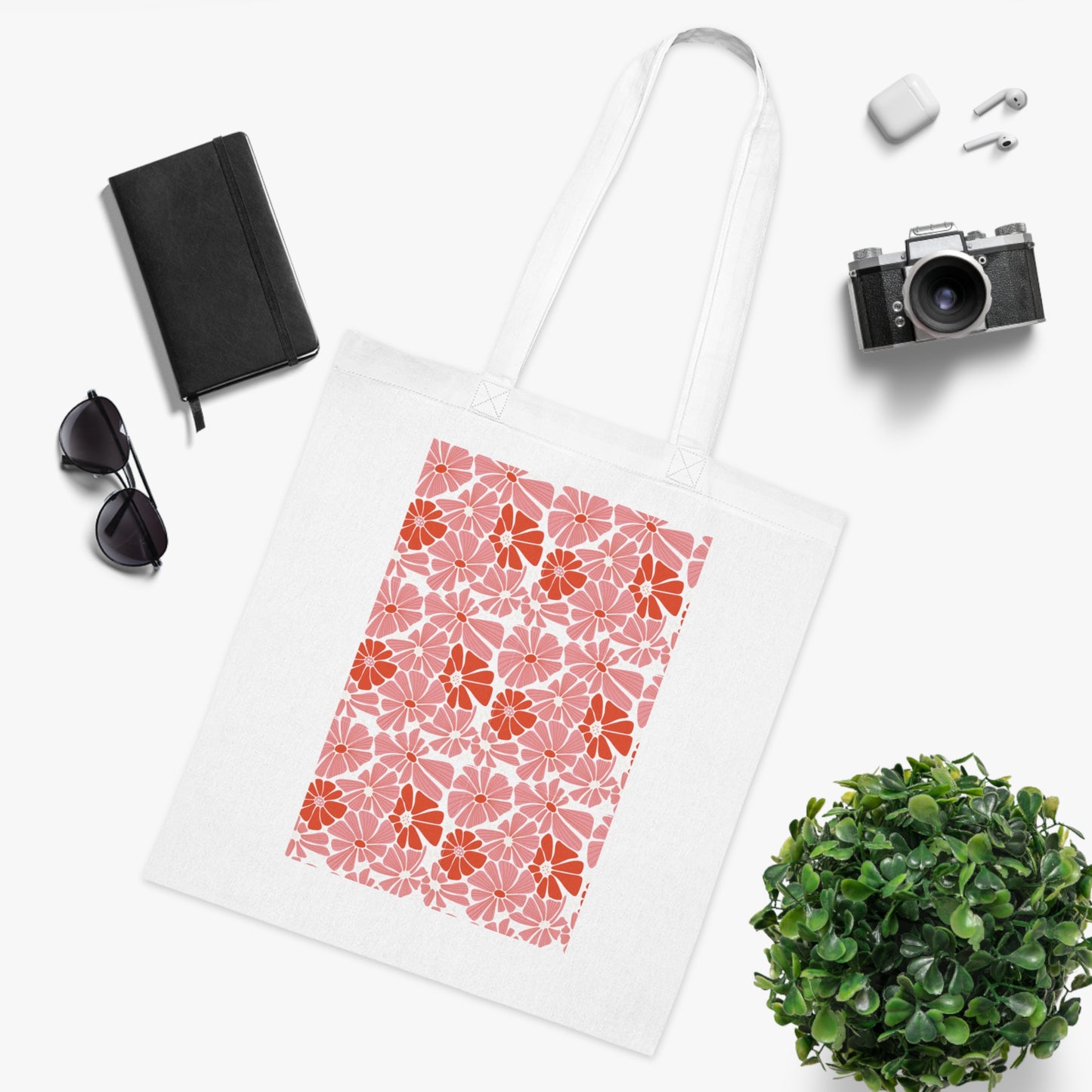 Abstract flowers 18 Cotton Tote