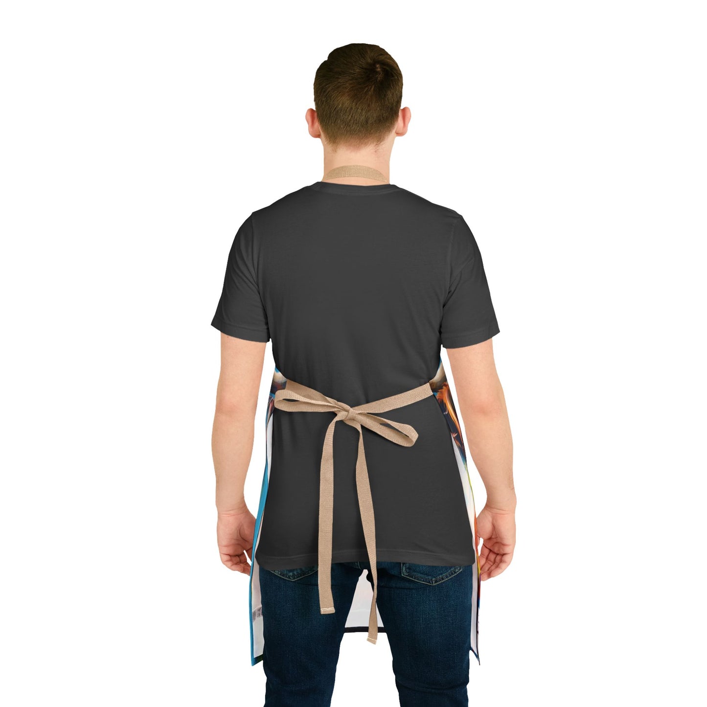 Multicolored Highland Cow Adult Apron (AOP)