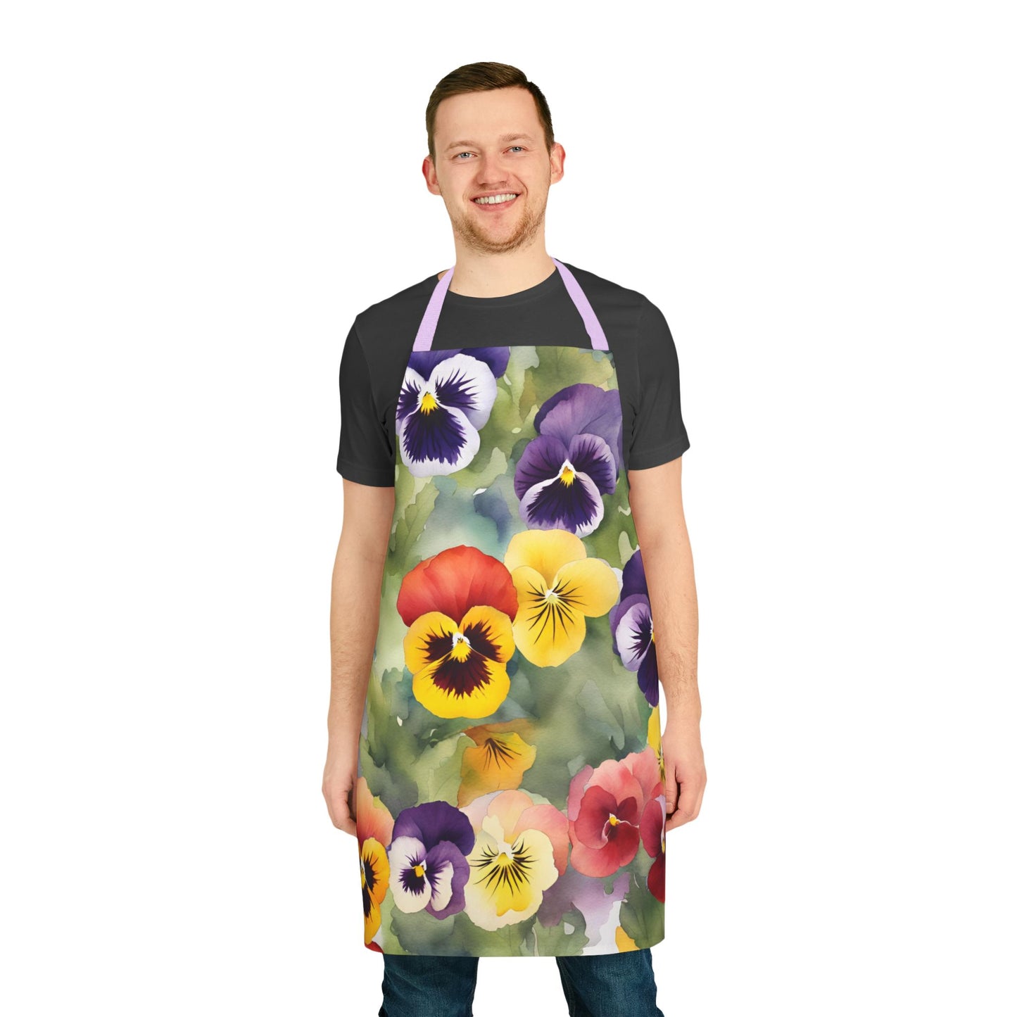 Pansies 03 Apron 5-Color Straps