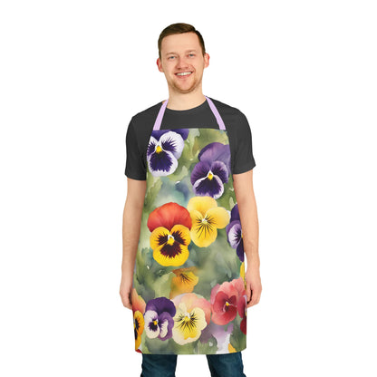 Pansies 03 Apron 5-Color Straps