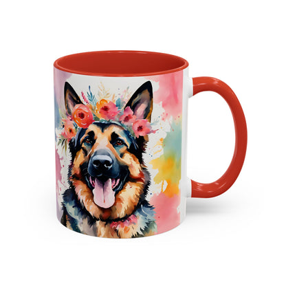 German Shepherd 04 Accent Coffee Mug - Dog Lover Gift