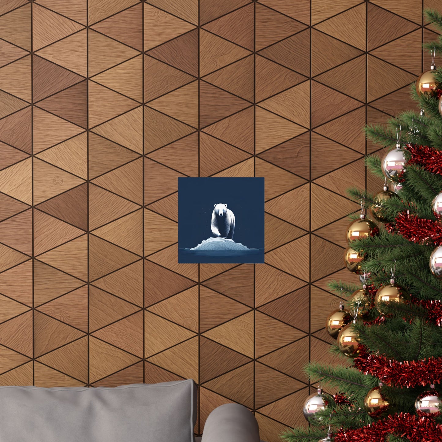 Lone Collection Polar Bear 2 Matte Square Posters