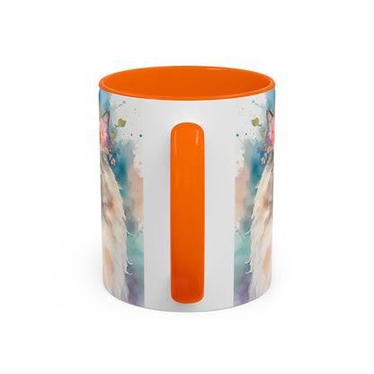Floral Siamese Cat 01 Accent Coffee Mug - 11oz Perfect for Cat Lovers & Gifts