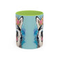 Husky 02 Accent Coffee Mug - Dog Lover Gift