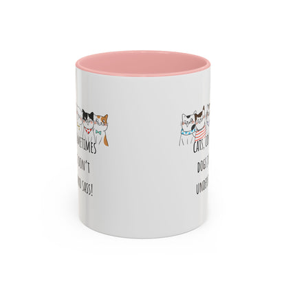 Cats V Dogs Accent Coffee Mug (11oz)