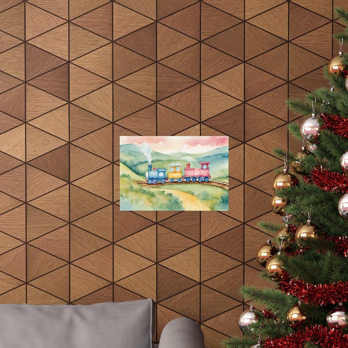 Nursery Choo Choo Train 3 Matte Horizontal Posters