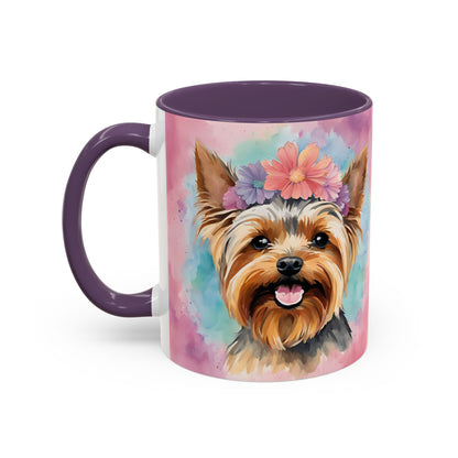 Yorkshire Terrier 02 Accent Coffee Mug - Dog Lover Gift