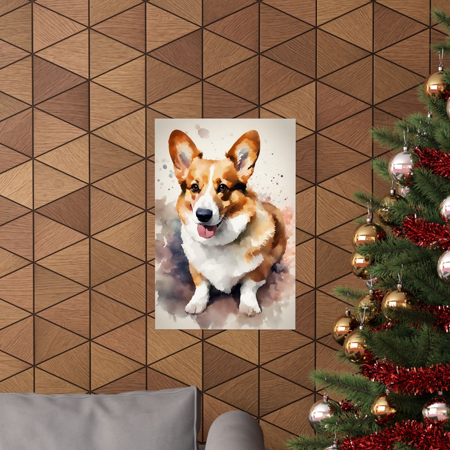 Dogs Corgi 01 Matte Vertical Poster