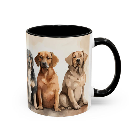 Doggies in a Row 2 Accent Mug 11oz