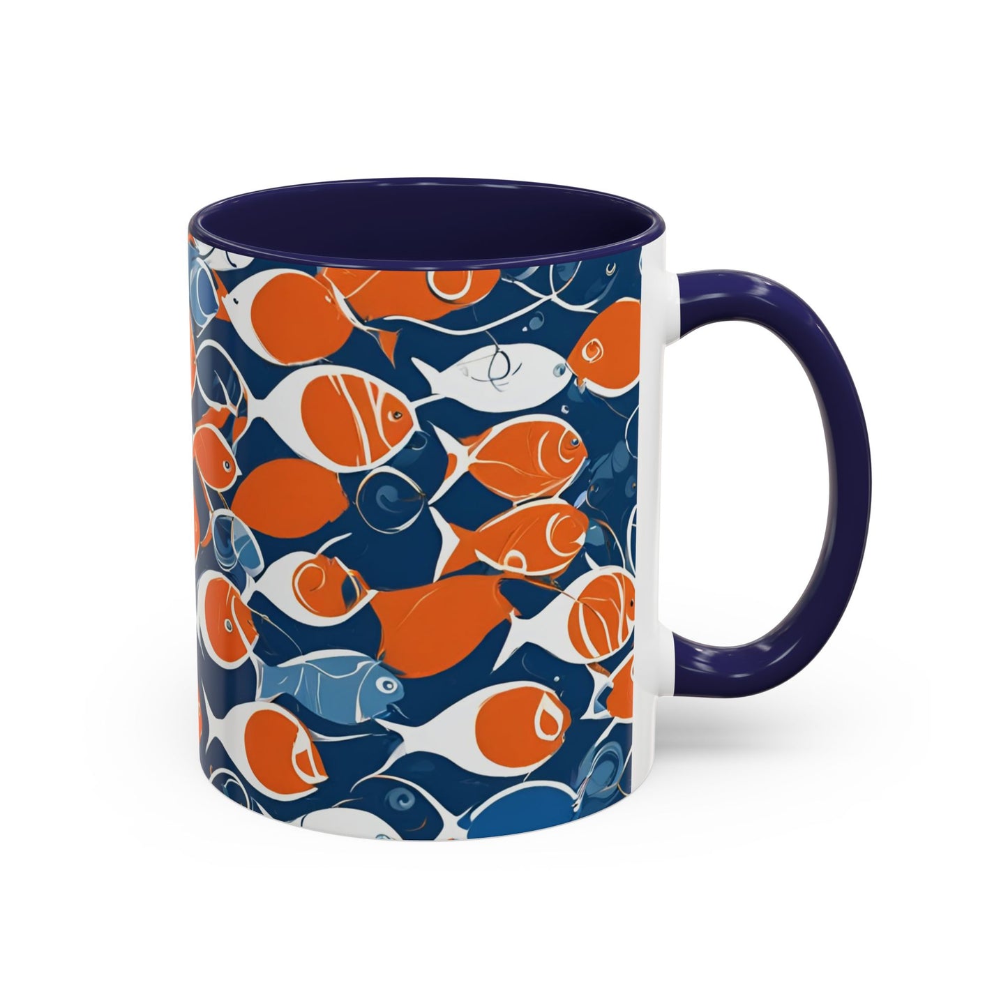 Orange Fish 08 Accent Coffee Mug (11oz)
