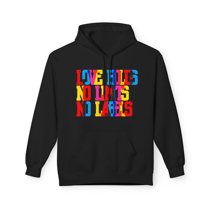 Love Holds No Limits No Labels Unisex Valentines Hoodie