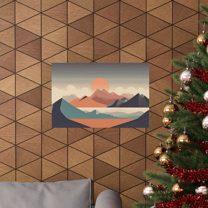 Retro mountains 2 Matte Horizontal Posters