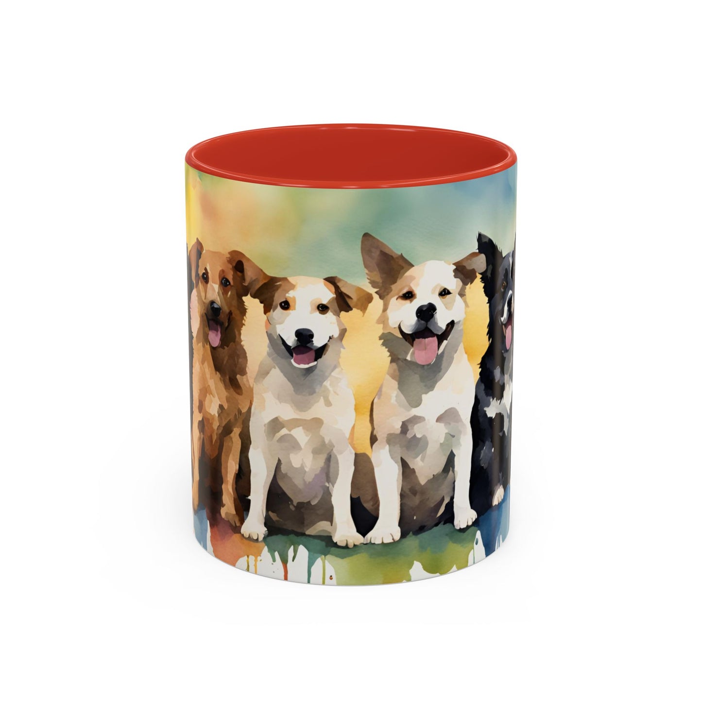 Multicoloured Doggies 2 Accent Mug 11oz