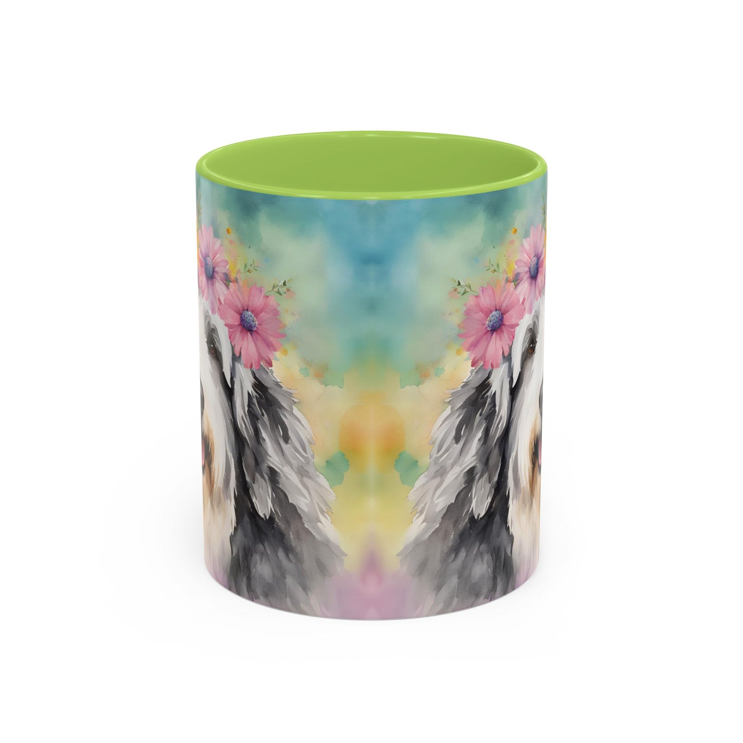 Bearded Collie 03 Accent Coffee Mug - Dog Lover Gift