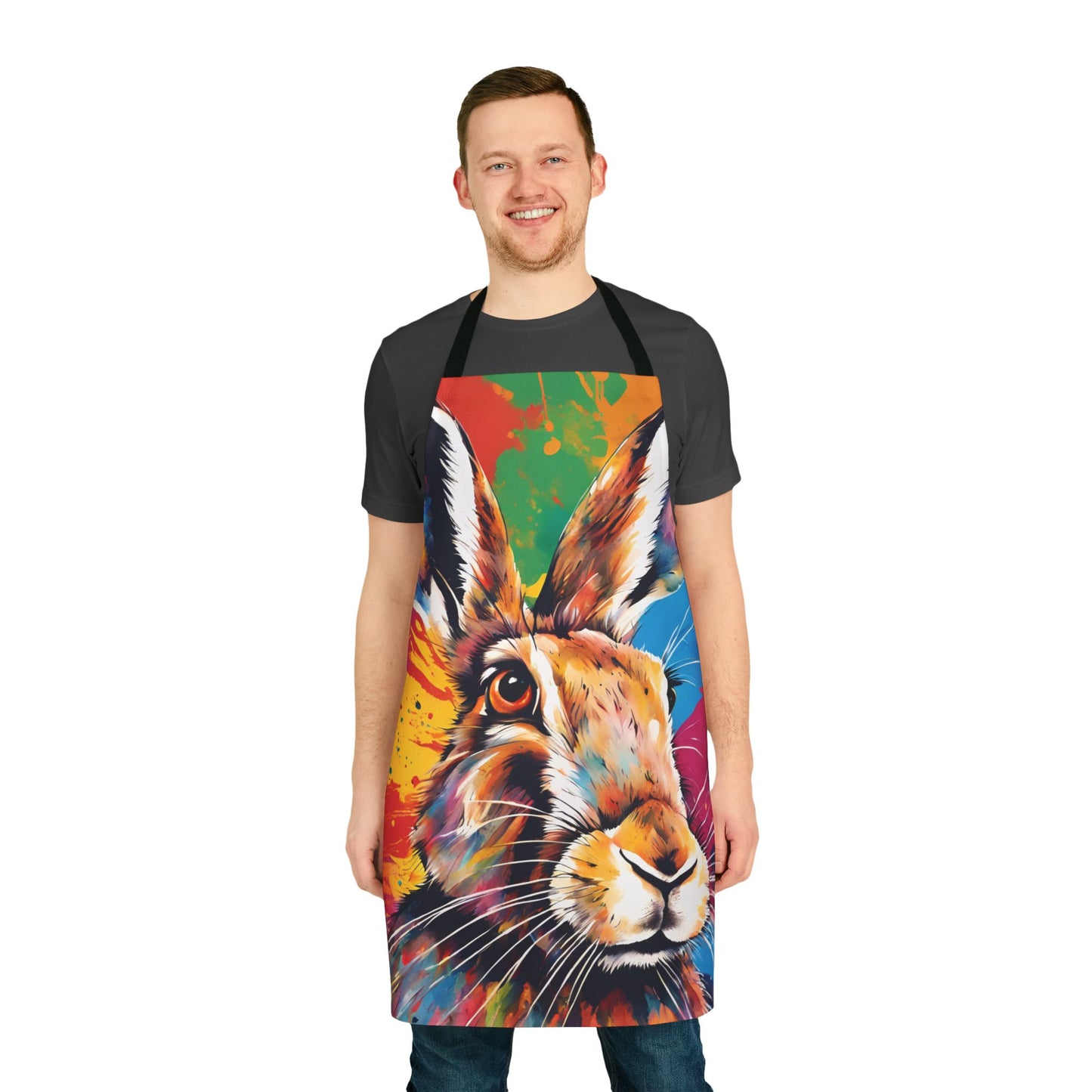 Multicolored Hare Adult Apron (AOP)