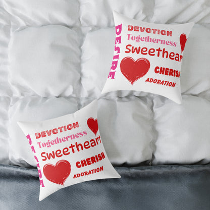 Sweetheart Words Poly Pillow